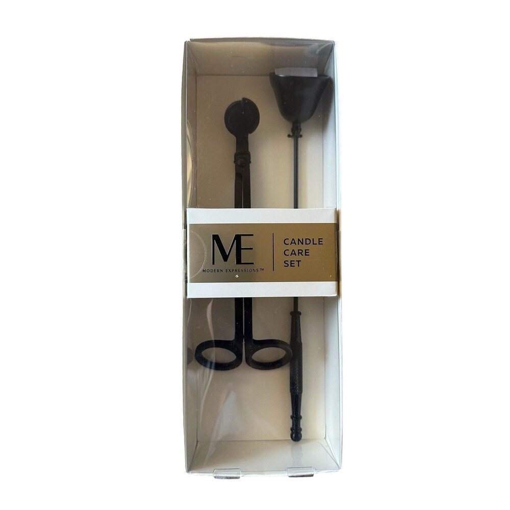Modern Expressions Candle Care Set Black Candle Wick Trimmer and Candle Snuffer